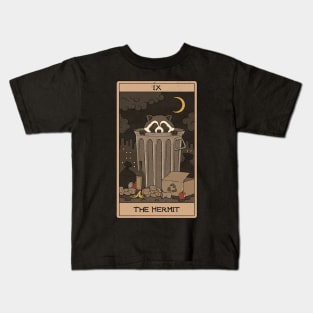 The Hermit -  Raccoons Tarot Kids T-Shirt